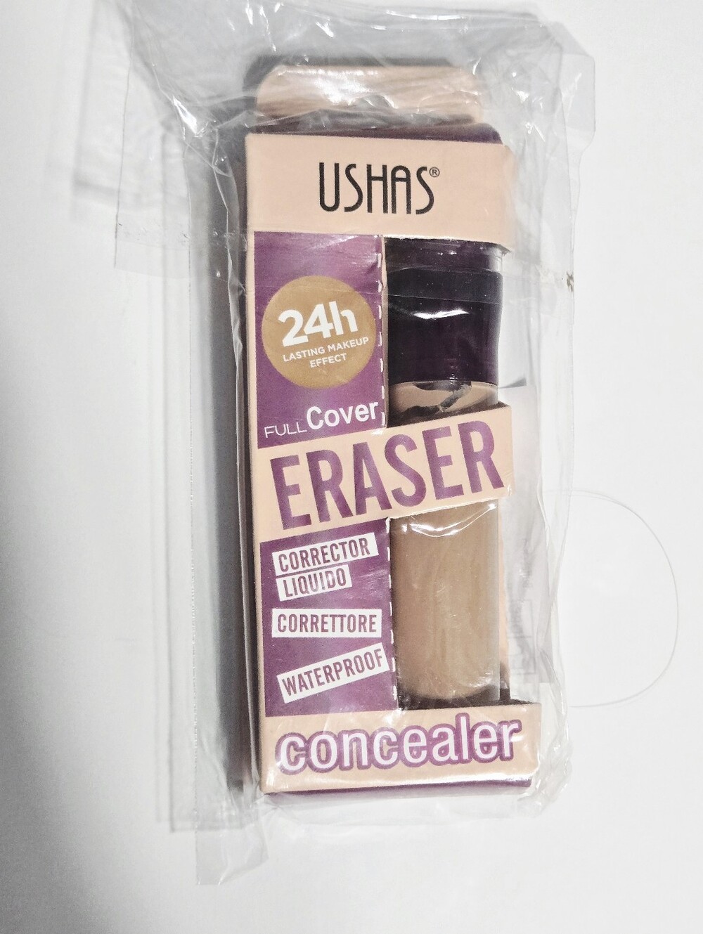 USHAS Full Cover Liquid Concealer Dark Circles Blemishes Waterproof Shade 02 New